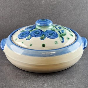 Vintage MA Hadley Casserole Dish: Bouquet Pattern, Mid-Century Bakeware