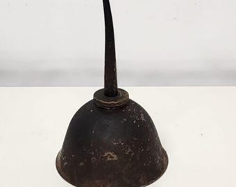 Eagle 6" Oiler Can Thumb Pump Press 3-3/4" Diameter Straightish Solid Spout Vintage