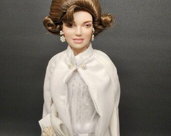 Jacqueline Kennedy Inaugural Ball Porcelain Portrait Doll by