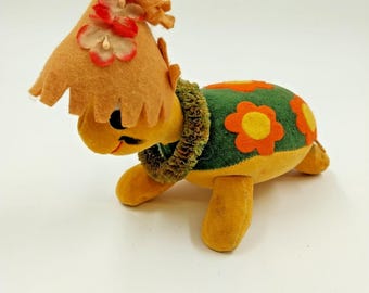 Peluche vintage giapponese di Harry Turtle, tartaruga di Honolulu, prodotto da Dakin Dream Pets.