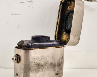 Edelstahl-Reisetaschen-Tintenfass mit Flasche, Vintage-Glasflasche mit Riegelverschluss, 5,1 cm