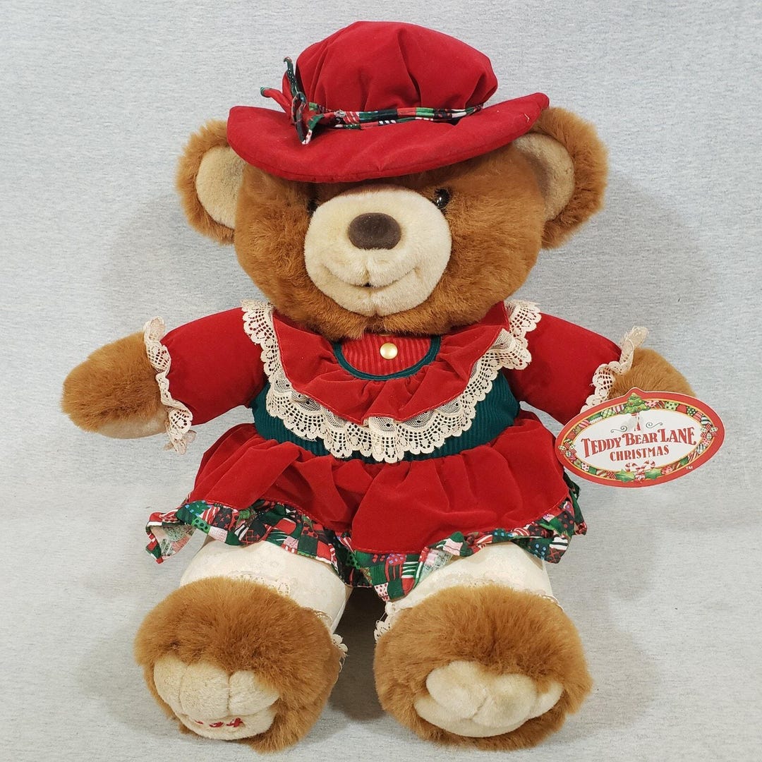 K-mart Christmas A Teddy Bear Lane Stuffed Animal Plush Toy NWT