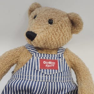 Vintage Stuffed Bears in Overalls - Etsy