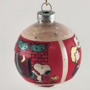 1965 Peanuts Charlie Brown Glas Weihnachtskugel Ornament 2,5 