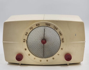 Radio Motorola Vintage 6x-13u AM con tubo de hélice - Probada, zumba, electrónica coleccionable de los años 50