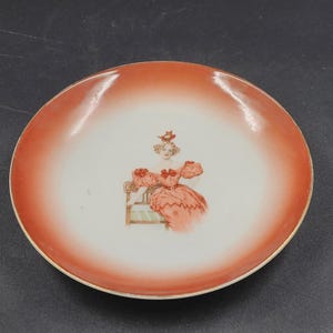 Vintage Karlsbad Österreich Belle Epoque Portrait Schüssel - hängende antike viktorianische Frau Teller 21,6 cm