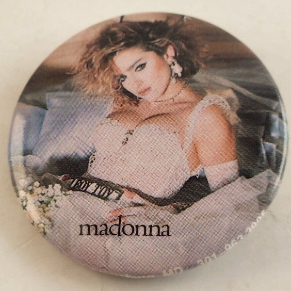 Madonna Pinback Button Like a Virgin Album 1980s Vintage Miniature Badge