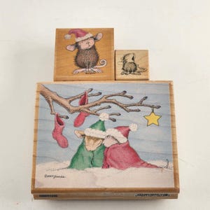 Stampabilities Babbo Natale, timbri in gomma montati in legno morbidi e caldi
