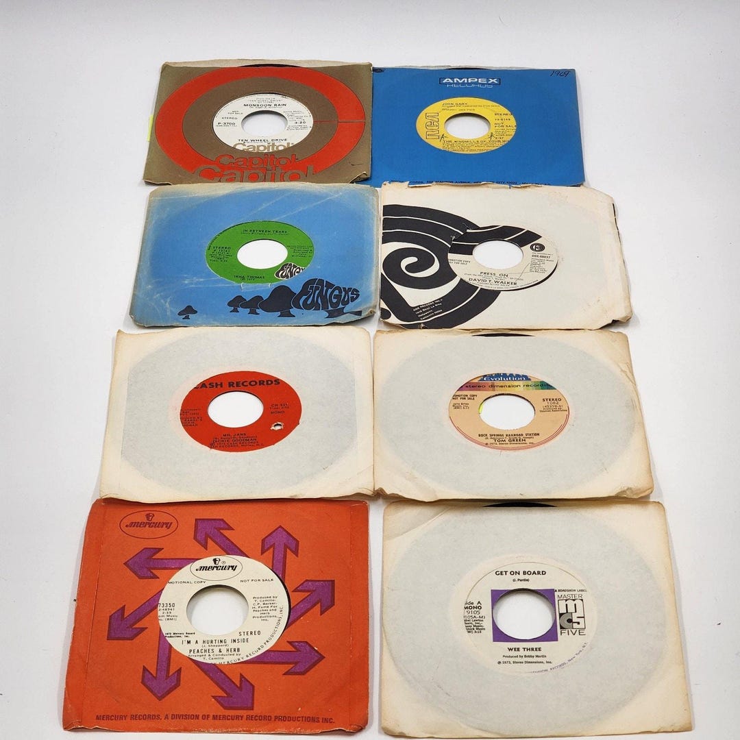 1970s Promo 45 RPM Record Lot of 8 Soul Funk Jazz Rock Pop Vinyl ...