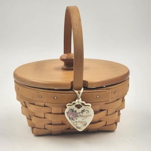 Longaberger Horizon Of Hope-mand met deksel klassieke vlek 1999 American Cancer Soc
