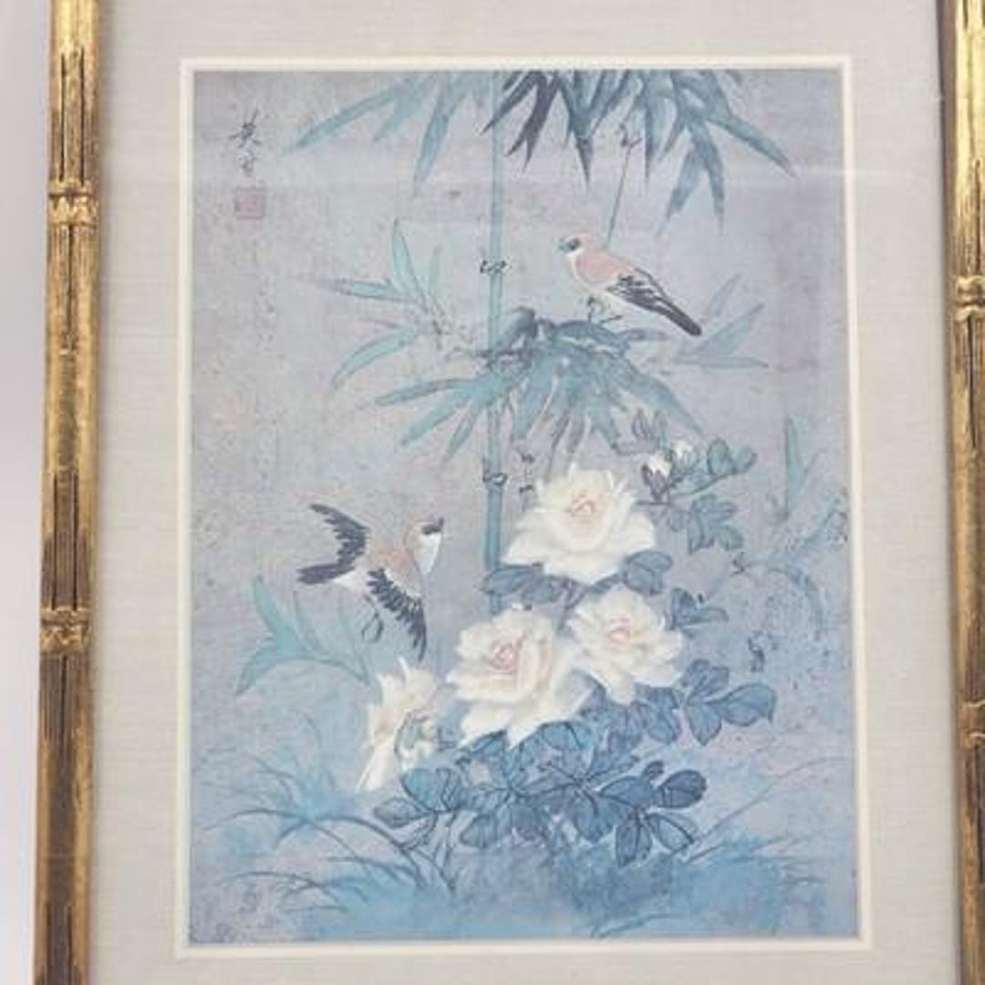 peinture asiatique fleurs et oiseaux tapisserie zen les orchidées les