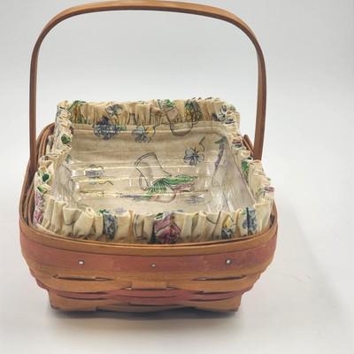 ロンガバーガー 母の日バスケット 2000：手編みメープルウッド、布製