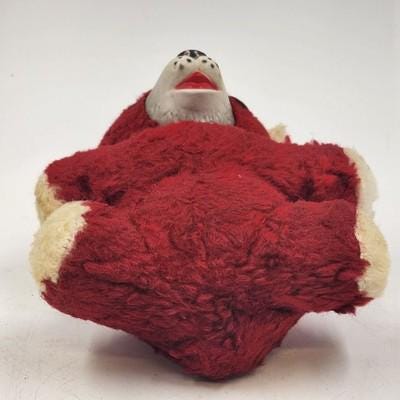 Vintage 1950s Knickerbocker Red Plush Teddy Bear With Rubber Nose