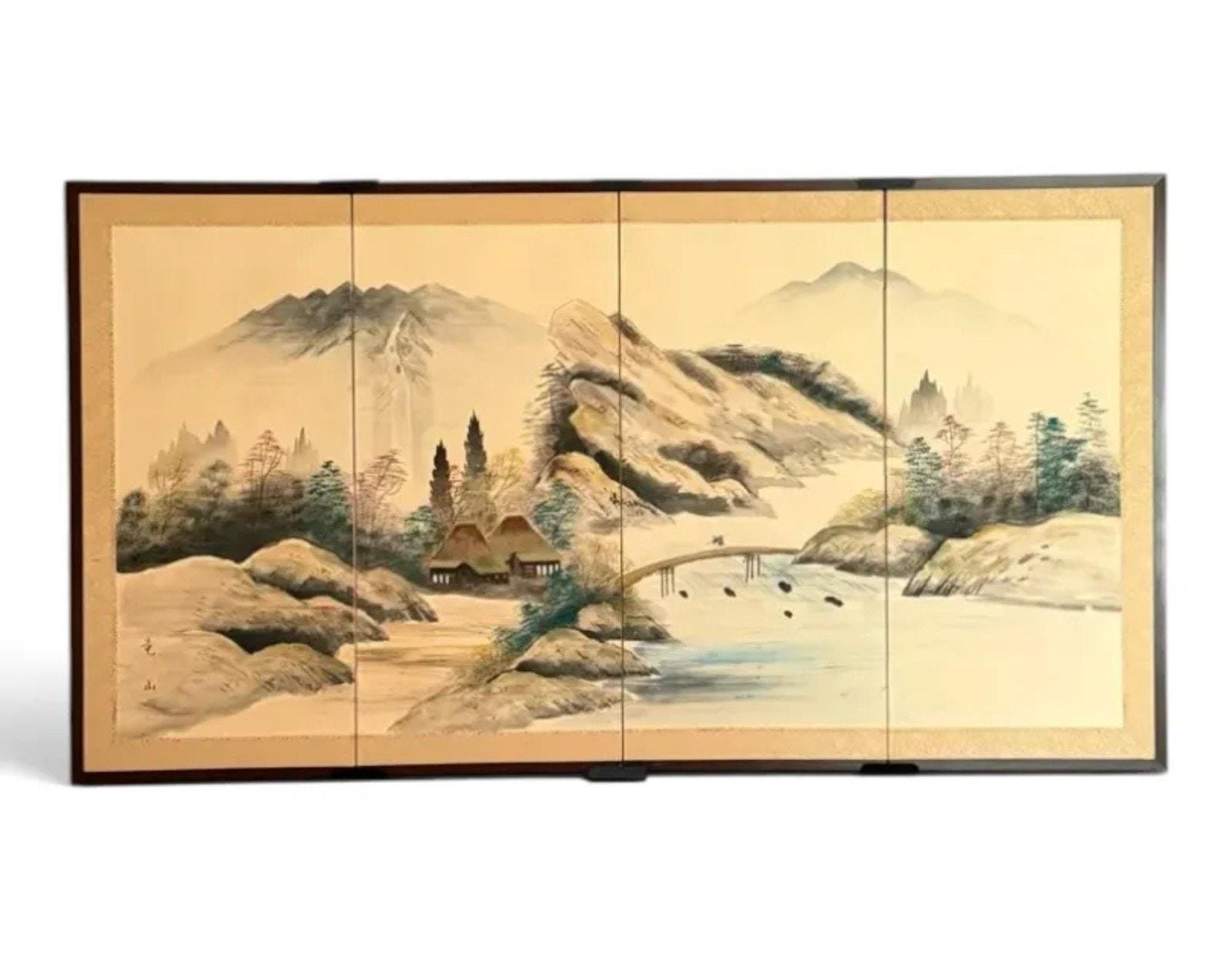 Vintage Japanese Byobu - Etsy