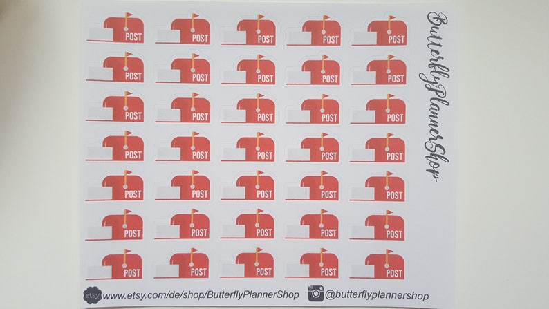 Planner Stickers Sticker Post Box