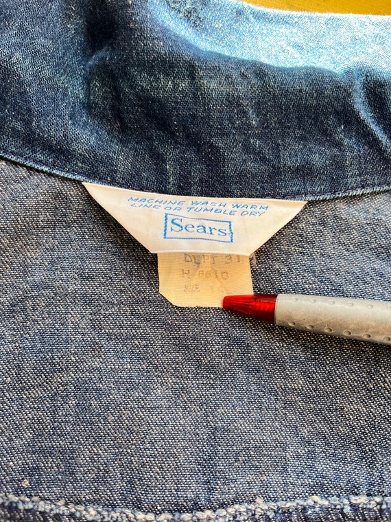 Vintage Sears denim dress jacket duster - image 6