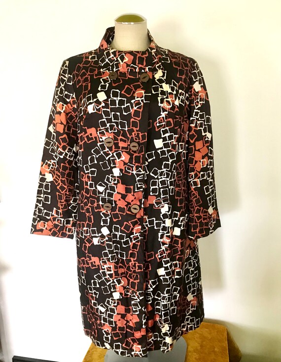 Vintage 1950s Printed Coat Jacket - image 2