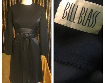 Vintage Bill Blass little black dress with bow