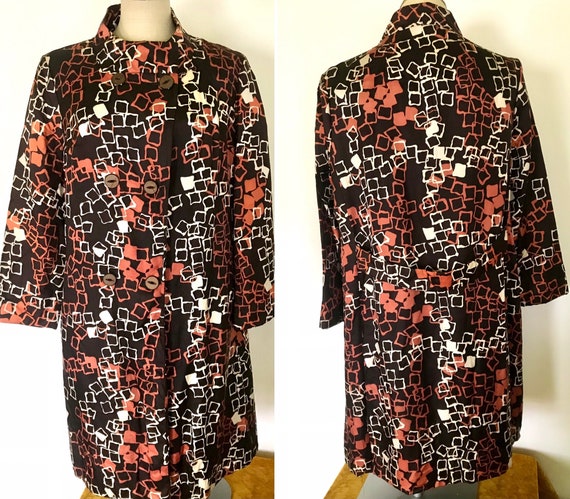 Vintage 1950s Printed Coat Jacket - image 1