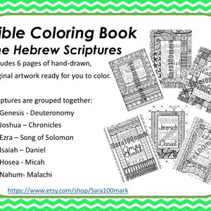 Hebrew Scriptures Coloring Book | Etsy