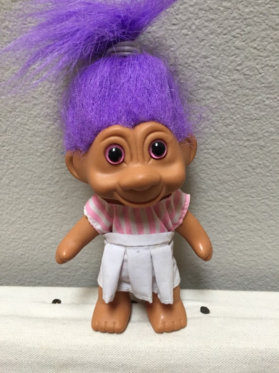 purple hair troll doll