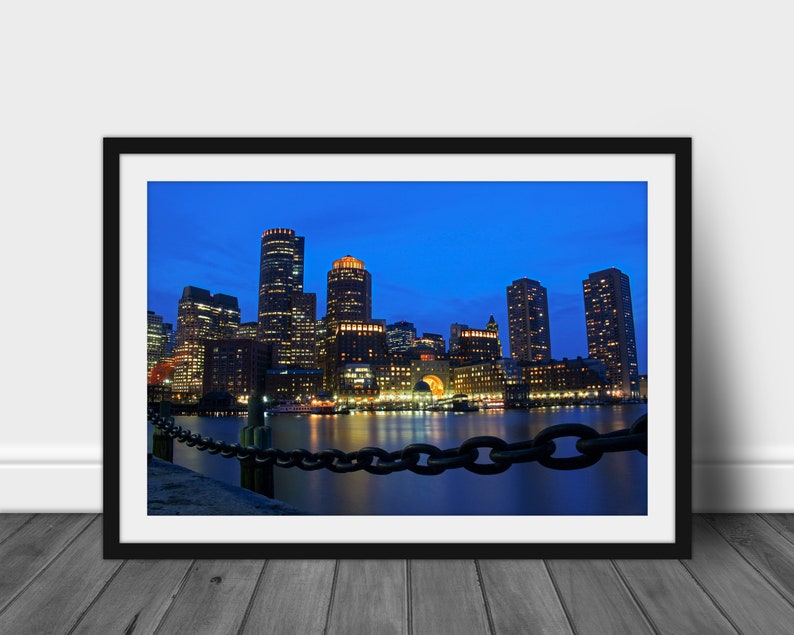 Fan Pier Boston Print Downtown Boston Boston Wall Art Etsy