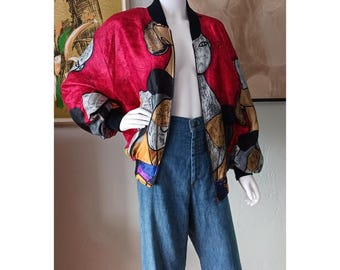 Vintage 90s Metro Picasso Windbreaker Small Medium Large