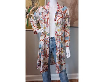 Vintage 70s Vanity Fair Unique Robe Boho Chic Duster