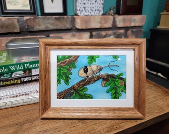 Backpacking Weevil - original watercolor painting