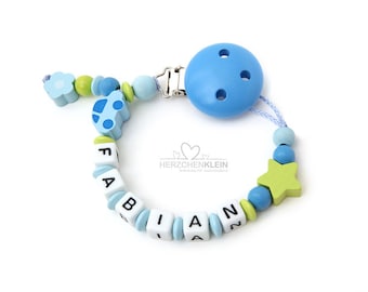 Pacifier chain with desired name - Model FABIAN