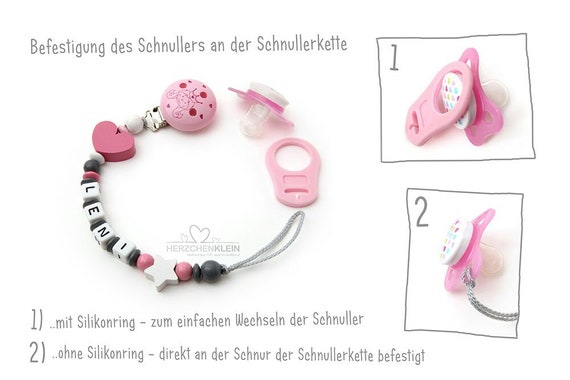 Pacifier With Wish Name Model Emma Etsy