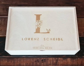 ERINNERUNGSBOXEN L - floral letter