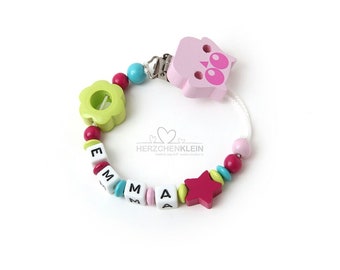 Pacifier chain with desired name - Emma model