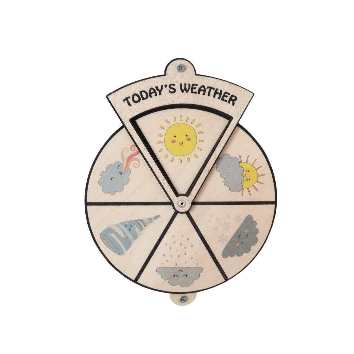 Weather Learning Wheel Montessori Toy Early Childhood Etsy