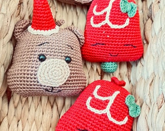 Crochet Christmas Ornament, One-Of-A-Kind Ornaments, Amigurumi Christmas Tree Decor