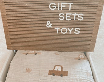 Wooden Car Set, Wooden Toy Vehicles, Baby Boy Gift, Car Themed Nursery