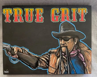 True Grit Themed Custom Hand Painted Cigar Box