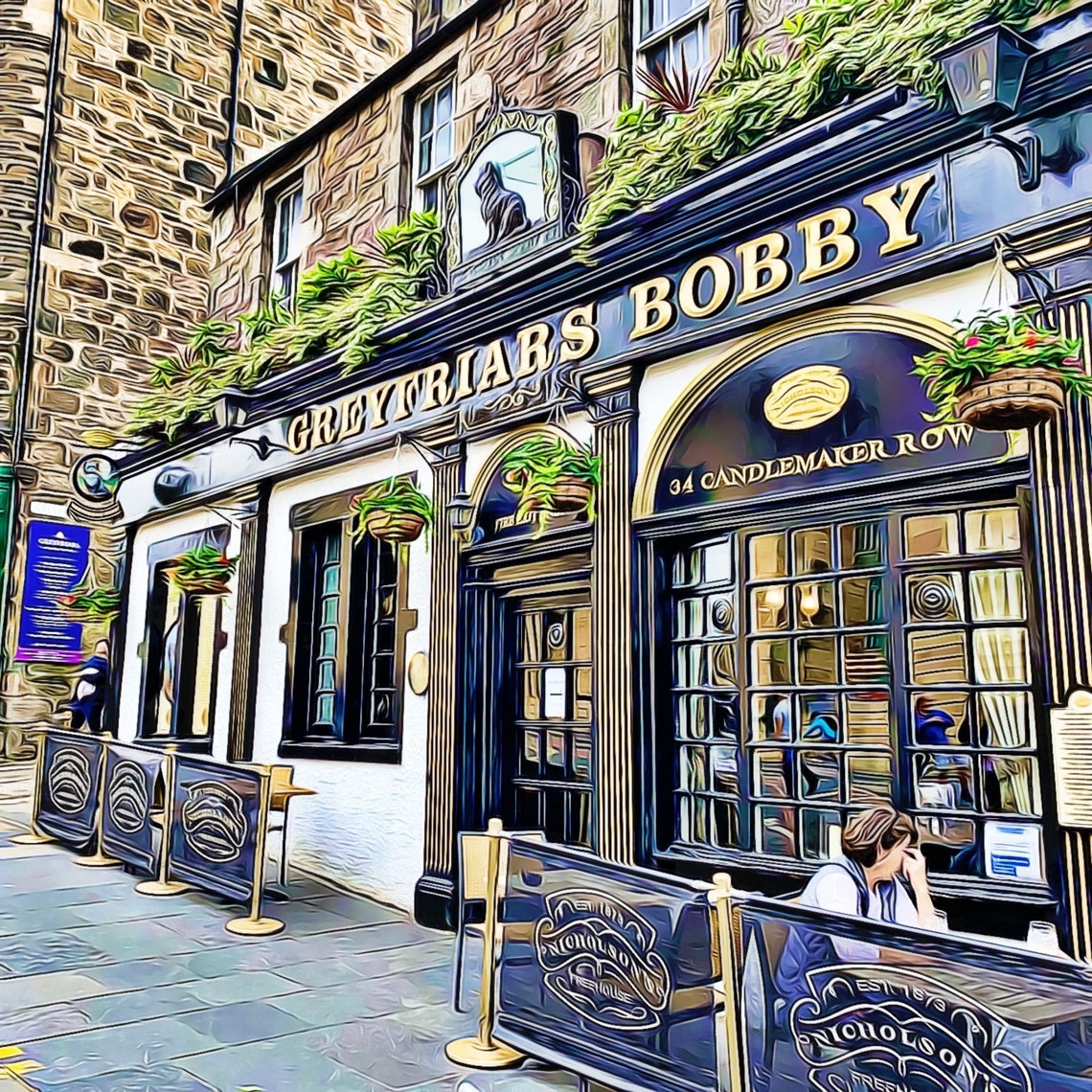 Pubs of Edinburgh / Set of 4 Ceramic Tile Coasters Etsy