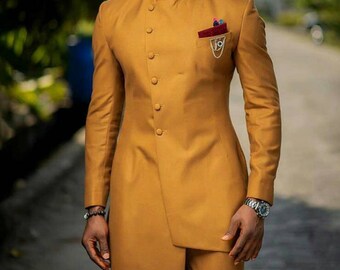 Custom Mucha Print Two Piece Jacket /& Trousers Suit made to measure options for both trousers and jacket