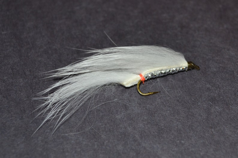 White Death Zonker streamer Handmade flies Trout flies Etsy