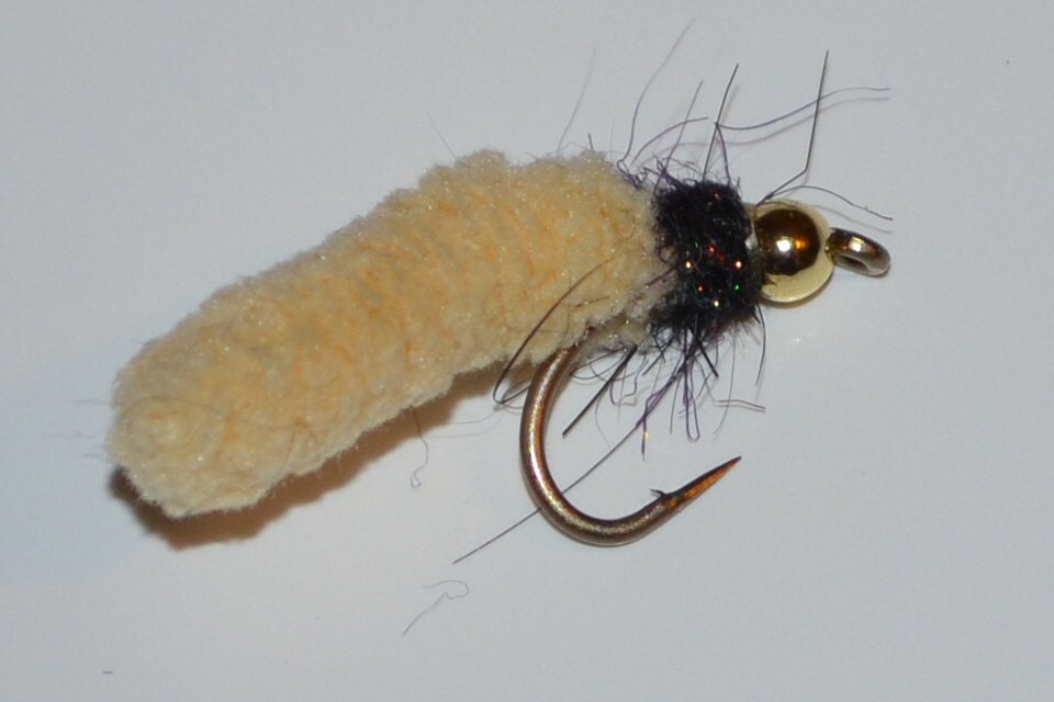 3 Mop Flies Cream Color Trout Flies Handmade Flies Fly Etsy