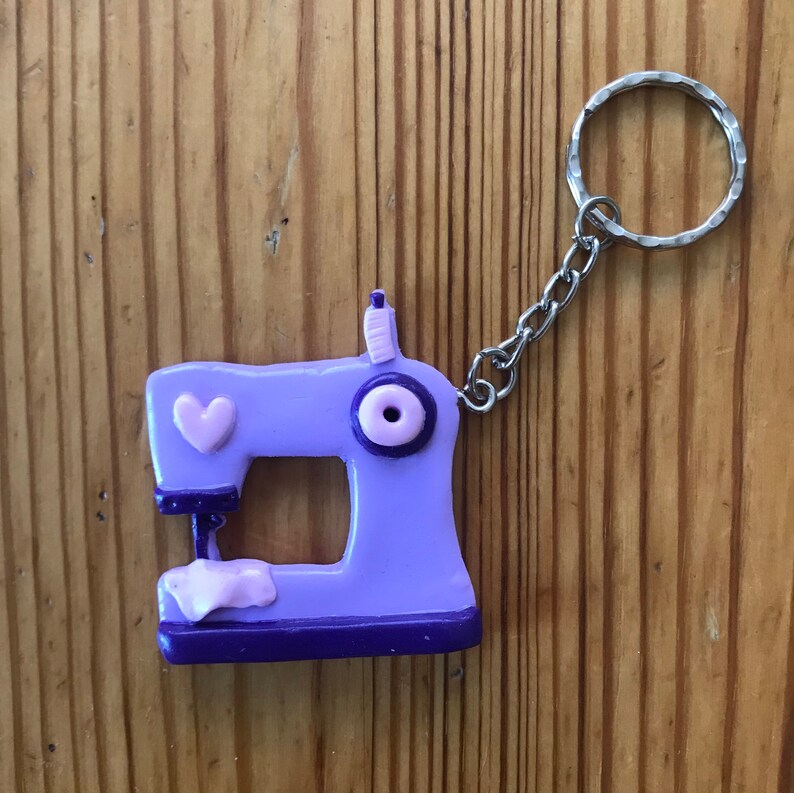 Sewing Machine Keyring Etsy