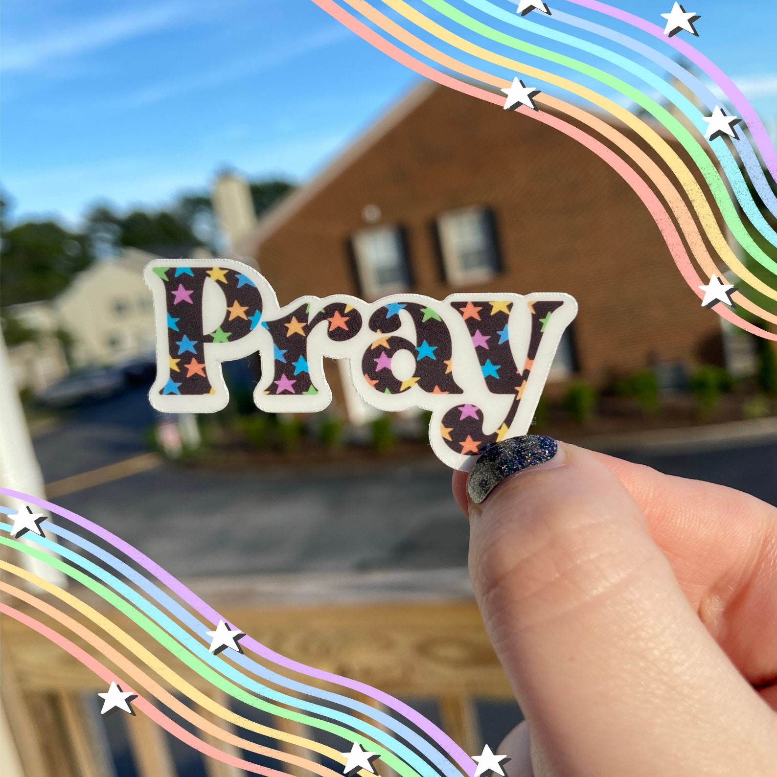 Pray sticker faith based stickers laptop sticker water Etsy