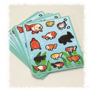 Ranchu Goldfish Friends! (Sticker Sheet)