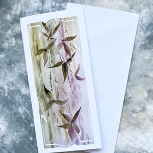 BAMBUSBLÄTTER. Aquarell Druck meines Gemäldes. Offen, Vatertag, Geburtstag oder jede Anlass-Grußkarte