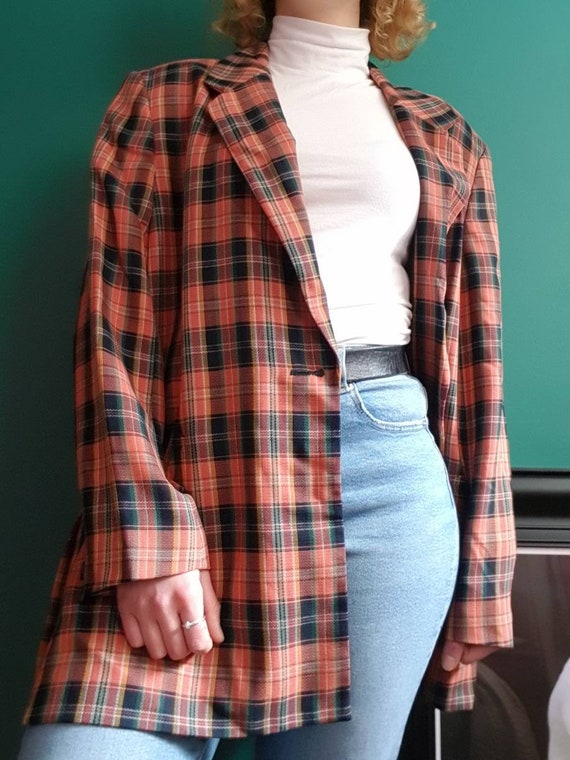 Tartan Blazer, Vintage Jacket, Vintage Blazer, Vin
