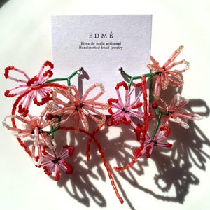 Ruby Anora Flower Drop Earrings