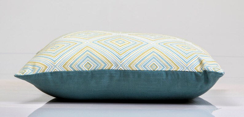 Thom Filicia design for Kravet diamond design Geometric pillow cover in pastel colors