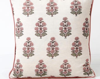 Thibaut Audrey  Pillow Cover in spa blue, floral  Designer Pillow
