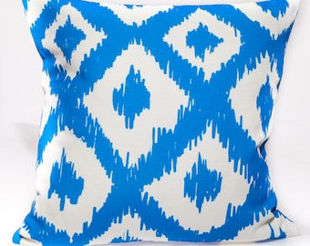 Lilly Pulitzer Outdoor Kissenbezug, Blau Weiß Geometric, Sunbrella Fabric
